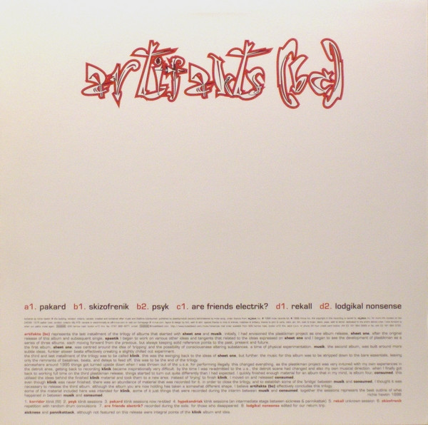 Plastikman - Artifakts (BC) | NovaMute (nomu61lp) - 2