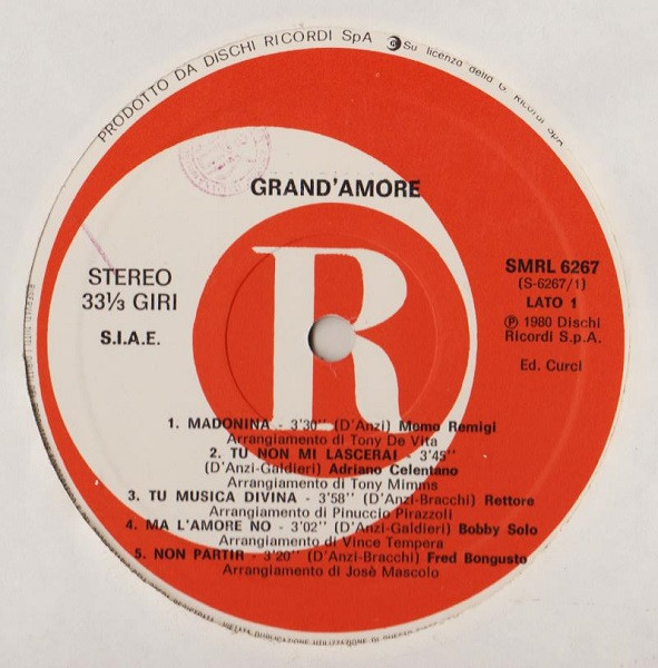 Various - Grand'Amore | Ricordi (SMRL 6267) - 3 Various - Grand'Amore | Ricordi (SMRL 6267) - 3