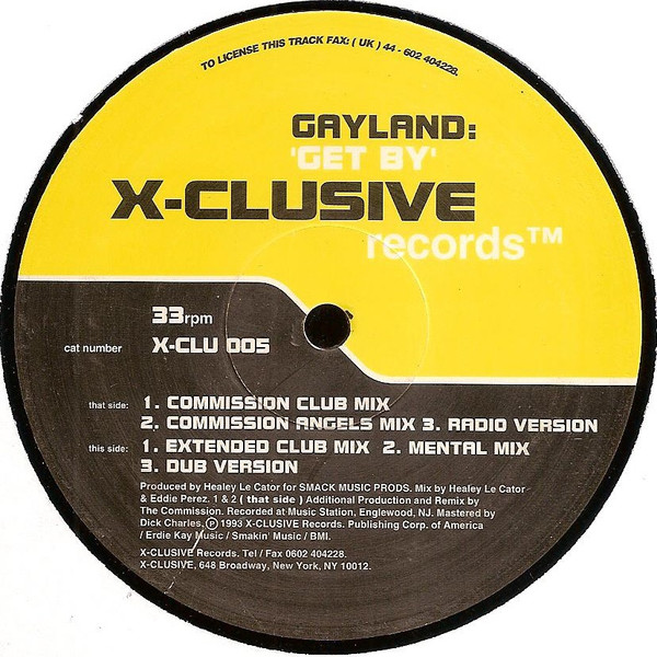 Gayland - Get By | X-Clusive Records (X-CLU 005) - main Gayland - Get By | X-Clusive Records (X-CLU 005) - main