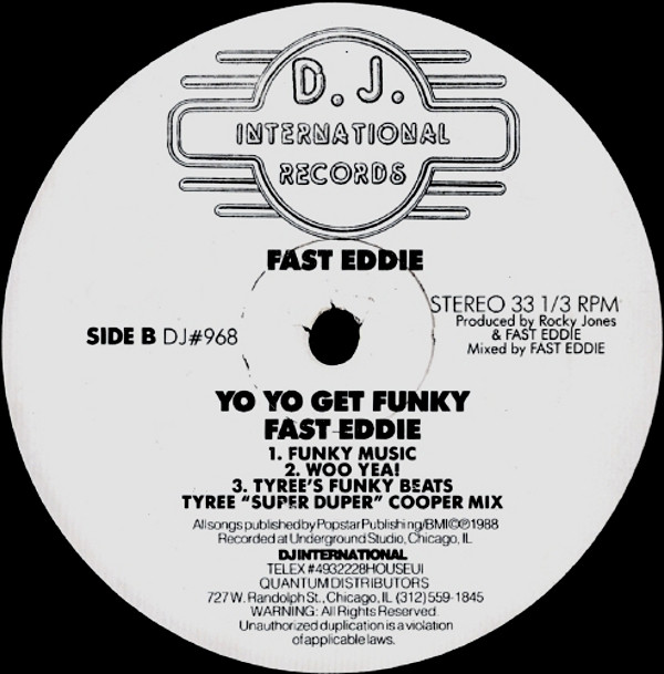 "Fast" Eddie Smith - Yo Yo Get Funky | D.J. International Records (DJ#968) - 2