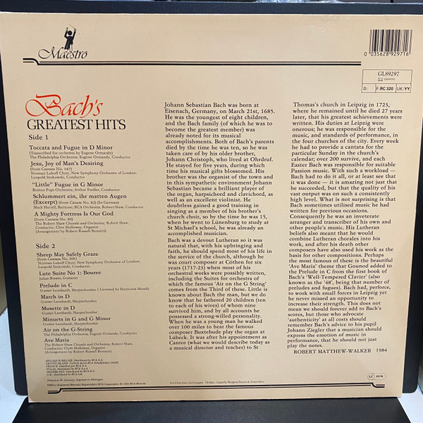 Bach's Greatest Hits