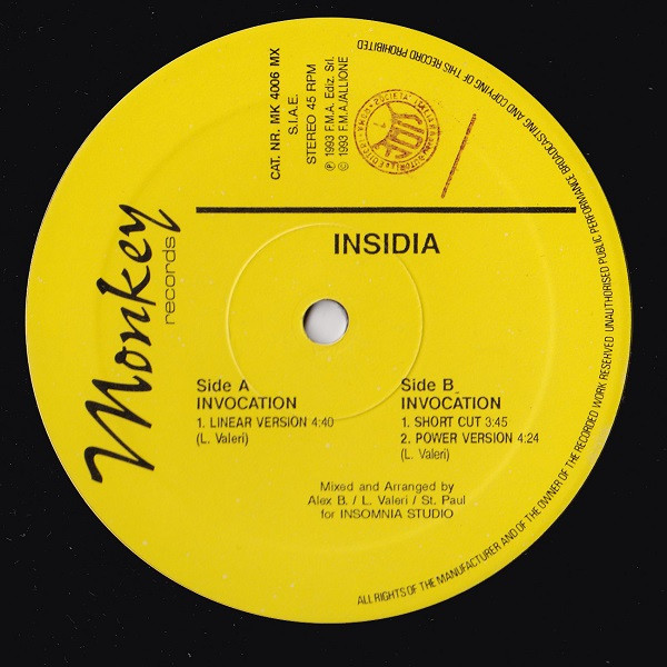 Insidia - Invocation | Monkey Records (MK 4006 MX) - main Insidia - Invocation | Monkey Records (MK 4006 MX) - main