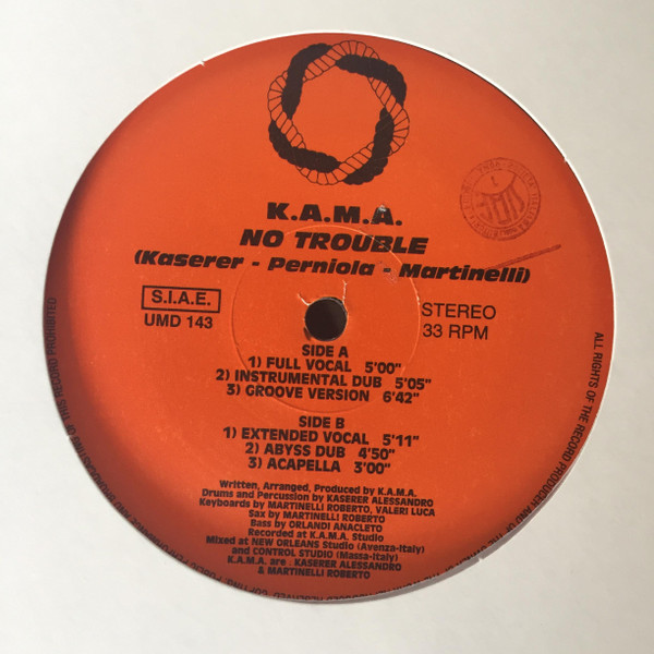 K.A.M.A. - No Trouble | Underground Music Department (UMD) (UMD 143) - main K.A.M.A. - No Trouble | Underground Music Department (UMD) (UMD 143) - main