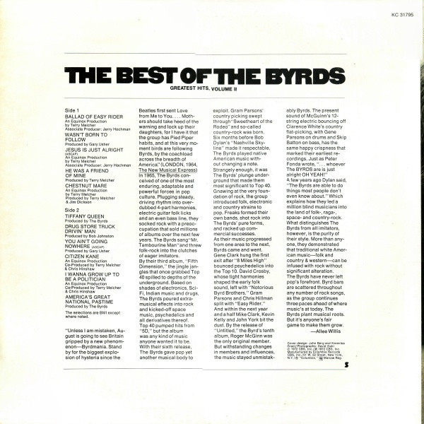 The Best Of The Byrds   Greatest Hits, Volume II 