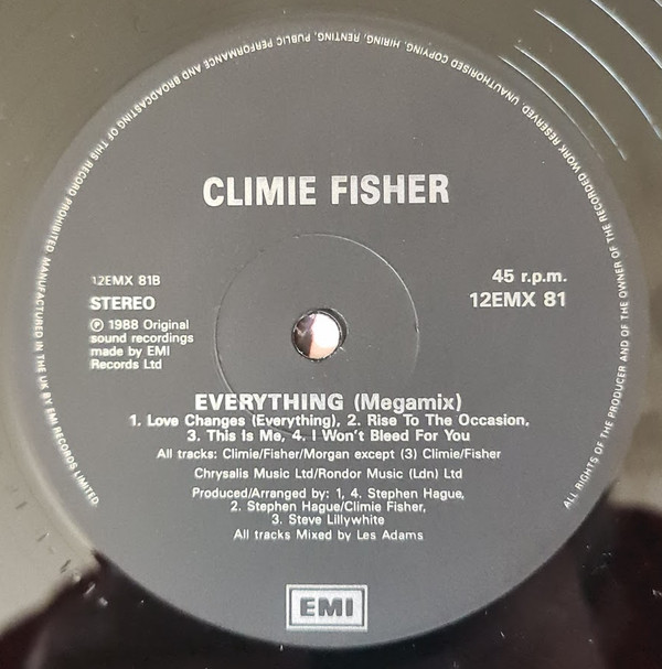 Climie Fisher - Love Like A River | EMI (12 EMX 81) - 4