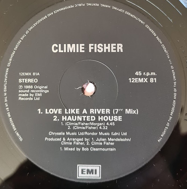 Climie Fisher - Love Like A River | EMI (12 EMX 81) - 3