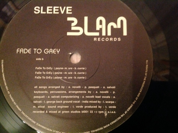 Sleeve - Fade To Grey | Blam Records (BL004) - 2 Sleeve - Fade To Grey | Blam Records (BL004) - 2
