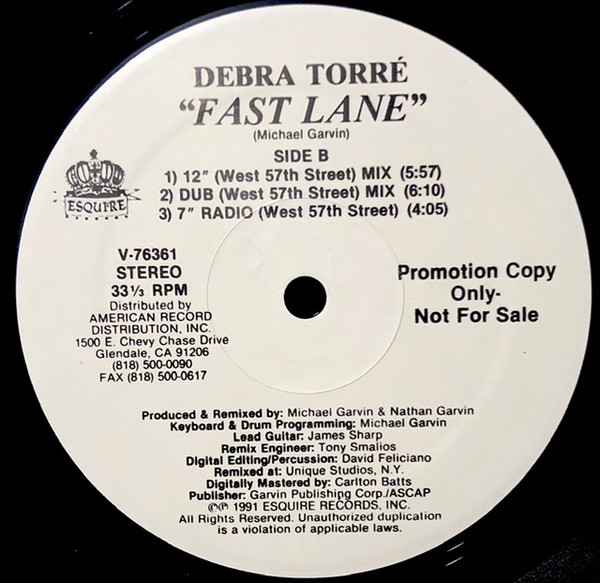 Debra Torré - Fast Lane | Esquire Records (V-76361) - 2