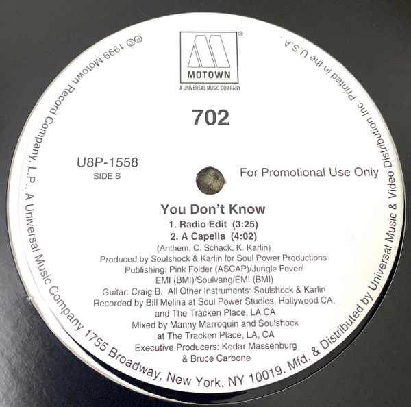 702 - You Don't Know | Motown (U8P-1558) - 3