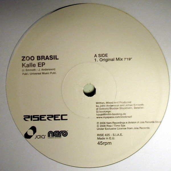 Zoo Brasil - Kalle EP | Rise (RISE 425) - main