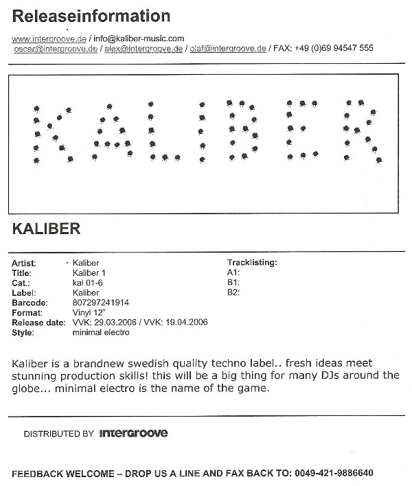 Kaliber - Kaliber 1 | Kaliber (kal 01-6) - 2