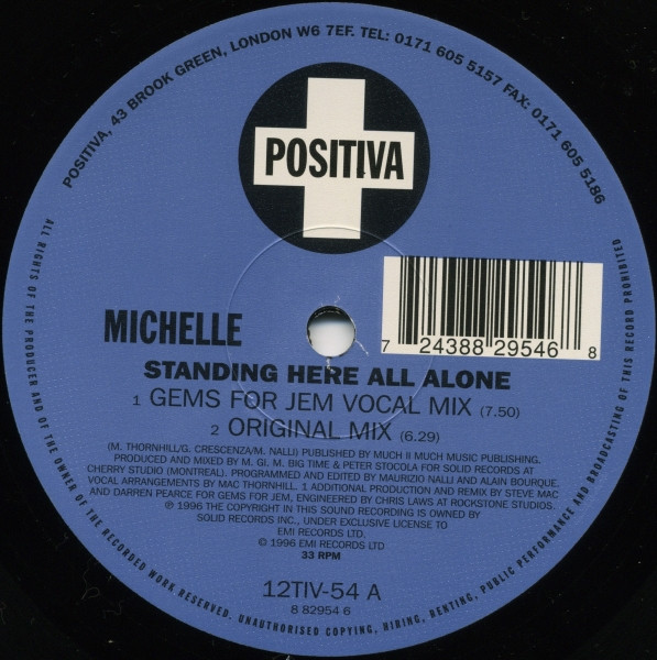Michelle - Standing Here All Alone | Positiva (12TIV-54) - 3 Michelle - Standing Here All Alone | Positiva (12TIV-54) - 3