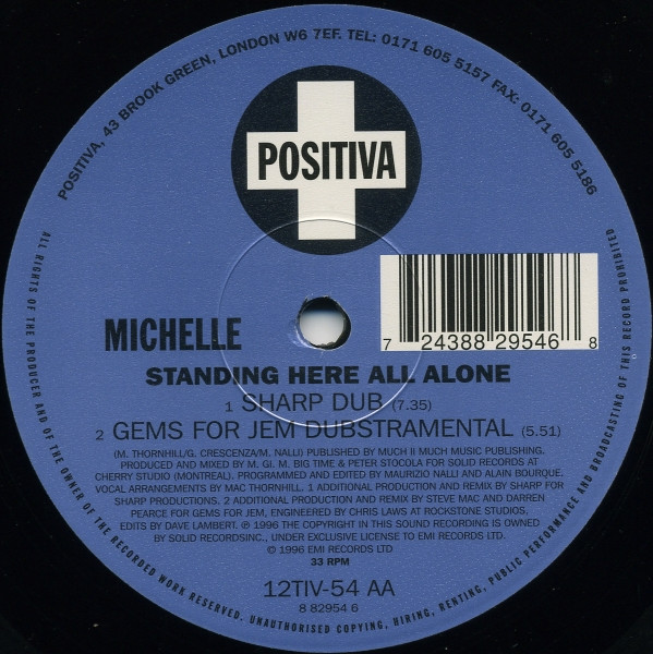 Michelle - Standing Here All Alone | Positiva (12TIV-54) - 4 Michelle - Standing Here All Alone | Positiva (12TIV-54) - 4