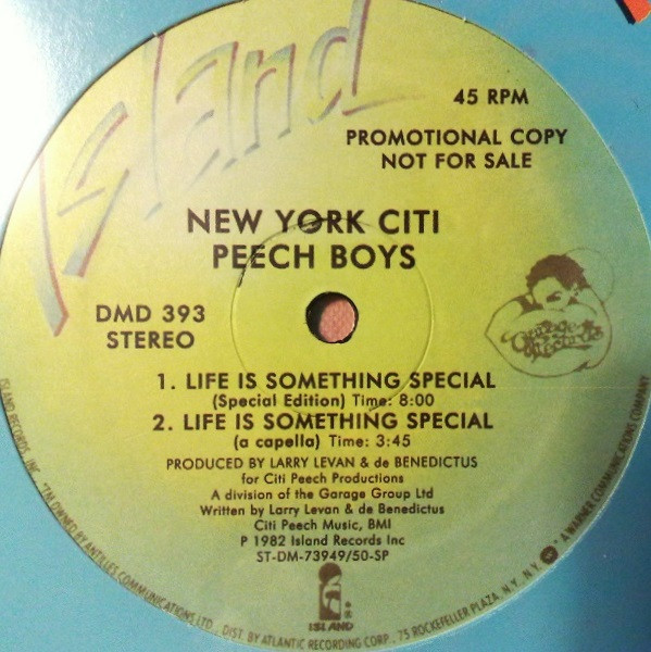 New York Citi Peech Boys - Life Is Something Special | Island Records (DMD 393) - 3