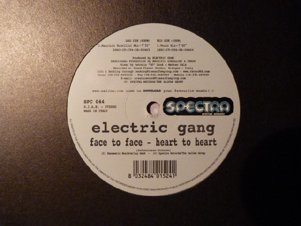 Electric Gang - Face To Face - Heart To Heart | Spectra Records (SPC 044) - 2