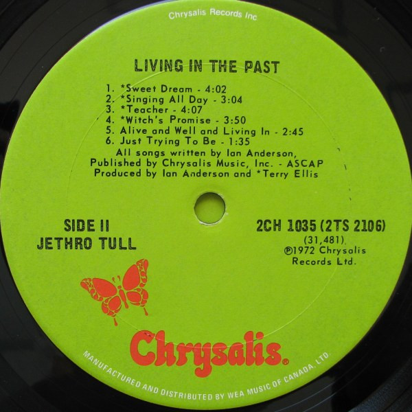 Jethro Tull - Living In The Past | Chrysalis (2CH 1035) - 4 Jethro Tull - Living In The Past | Chrysalis (2CH 1035) - 4
