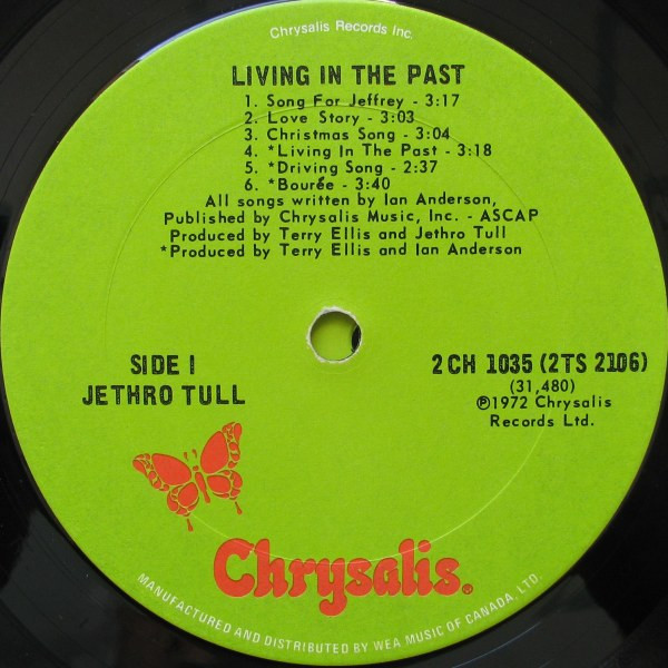 Jethro Tull - Living In The Past | Chrysalis (2CH 1035) - 3 Jethro Tull - Living In The Past | Chrysalis (2CH 1035) - 3
