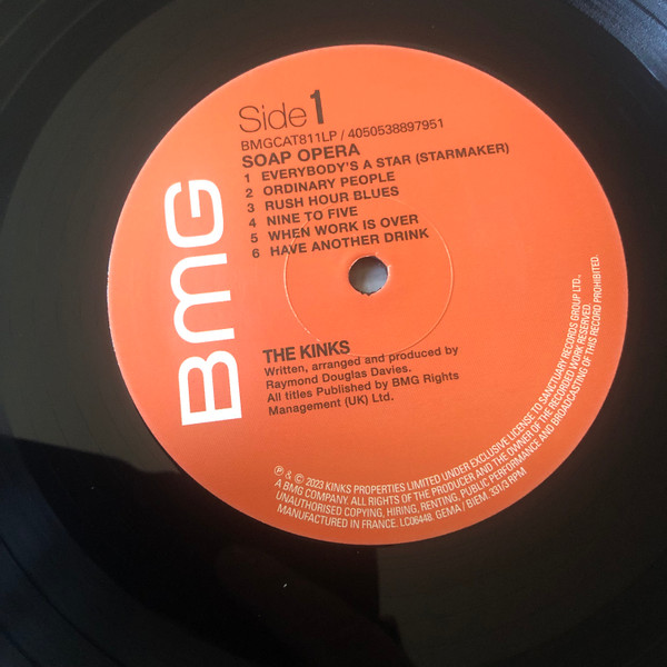 The Kinks - Soap Opera | BMG (BMGCAT811LP) - 3 The Kinks - Soap Opera | BMG (BMGCAT811LP) - 3
