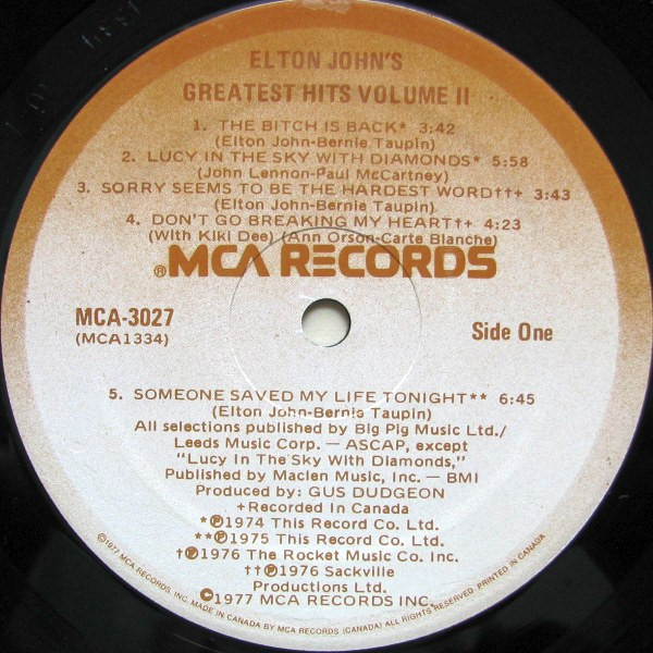 Elton John - Greatest Hits Volume II | MCA Records (MCA-3027) - 2 Elton John - Greatest Hits Volume II | MCA Records (MCA-3027) - 2