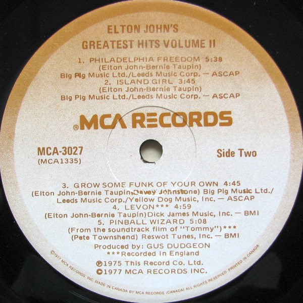 Elton John - Greatest Hits Volume II | MCA Records (MCA-3027) - 3 Elton John - Greatest Hits Volume II | MCA Records (MCA-3027) - 3