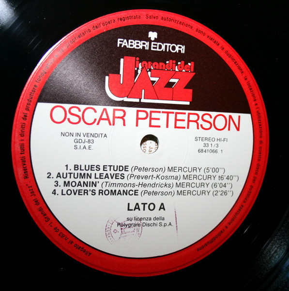 Oscar Peterson - Oscar Peterson | Fabbri Editori (GdJ 83) - 3