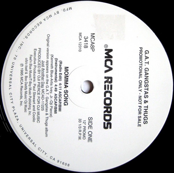 G.A.T. Gangstas & Thugs - Momma Song | MCA Records (MCA8P 3418)