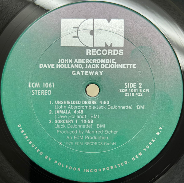 John Abercrombie  &  Dave Holland  &  Jack DeJohnette - Gateway [Vinyl] | ECM Records (ECM 1061) - 4