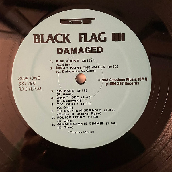 Black Flag - Damaged | SST Records (SST 007) - 3 Black Flag - Damaged | SST Records (SST 007) - 3