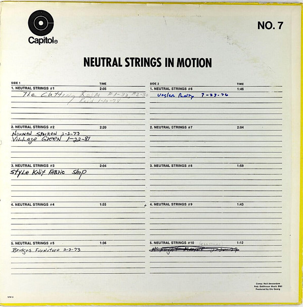 Release No. 8 - Neutral Strings In Motion - No. 7