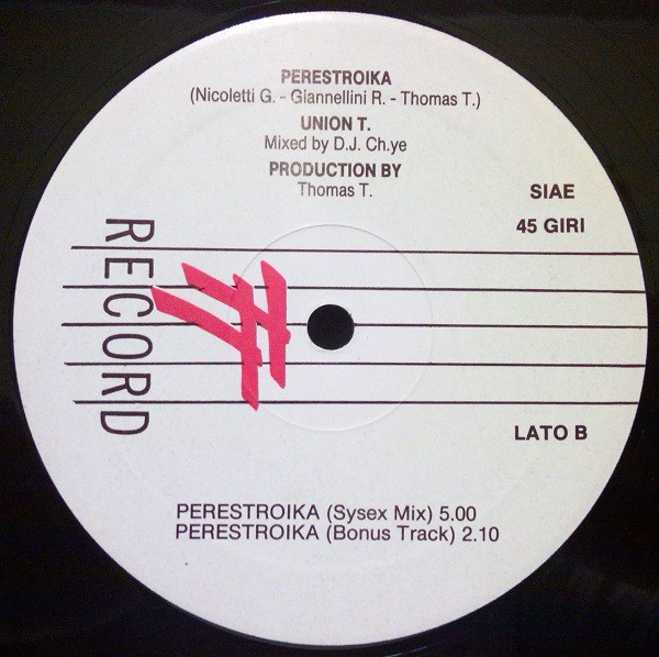 Union T. By DJ Ch Ye - Perestroika | TT Record (TT0001) - 2 Union T. By DJ Ch Ye - Perestroika | TT Record (TT0001) - 2