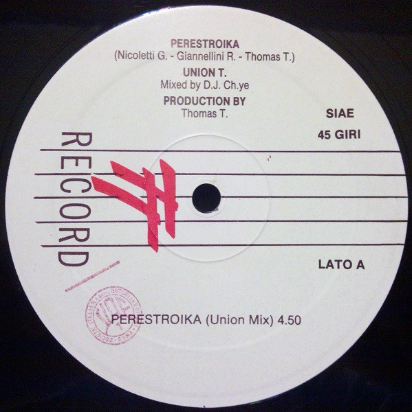 Union T. By DJ Ch Ye - Perestroika | TT Record (TT0001) - main Union T. By DJ Ch Ye - Perestroika | TT Record (TT0001) - main