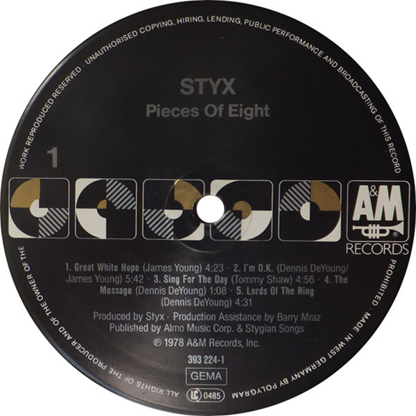Styx - Pieces Of Eight | A&M Records (393 224-1) - 3
