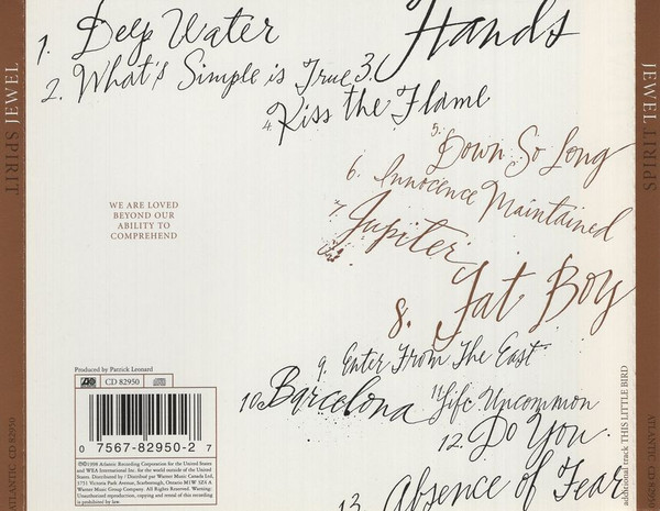 Jewel - Spirit | Atlantic (CD 82950) - 2 Jewel - Spirit | Atlantic (CD 82950) - 2