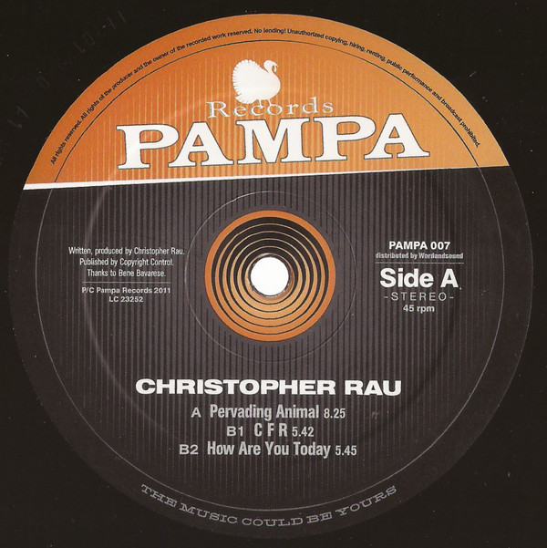 Christopher Rau - Pervading Animal | Pampa Records (PAMPA 007) - main