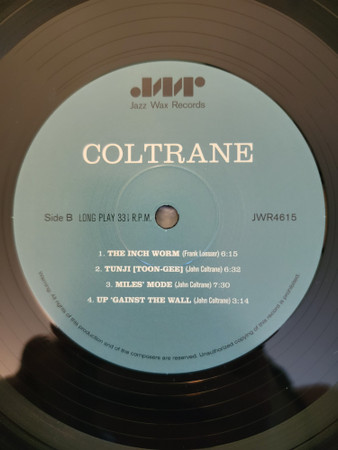 The John Coltrane Quartette - Coltrane | Jazz Wax Records (JWR 4615) - 4