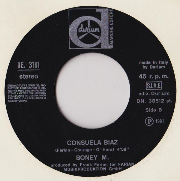Boney M. - Malaika / Consuela Biaz | Durium (DE 3181) - 4