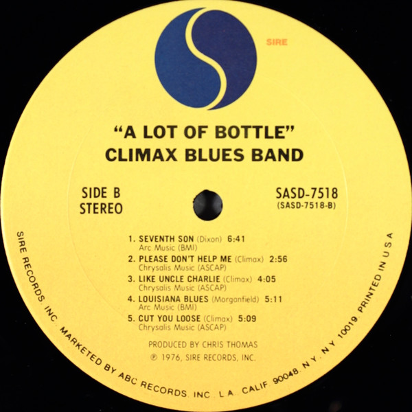 Climax Blues Band - A Lot Of Bottle | Sire (SASD 7518) - 4