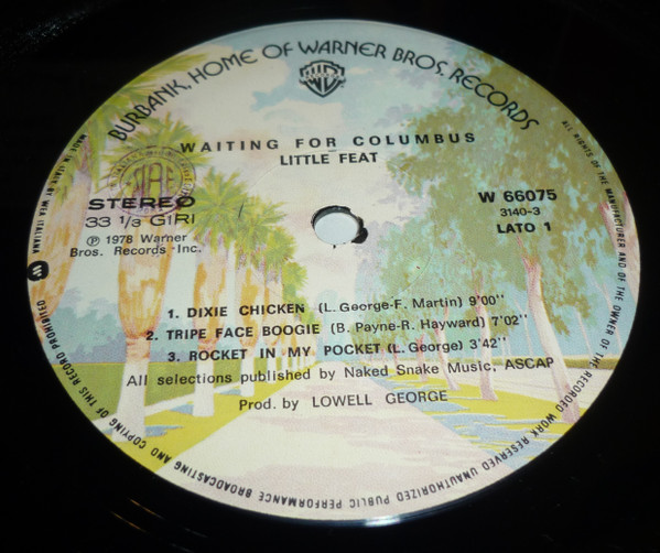 Little Feat - Waiting For Columbus | Warner Bros. Records (W 66075) - 8
