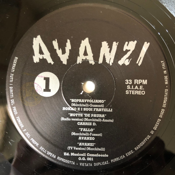 Rokko E I Suoi Fratelli - Avanzo - Carrie D. - Avanzi | Century Vox Records (O.G. 001) - 3 Rokko E I Suoi Fratelli - Avanzo - Carrie D. - Avanzi | Century Vox Records (O.G. 001) - 3
