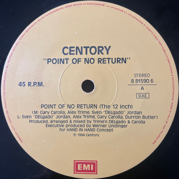 Centory - Point Of No Return | EMI (8 81590 6)