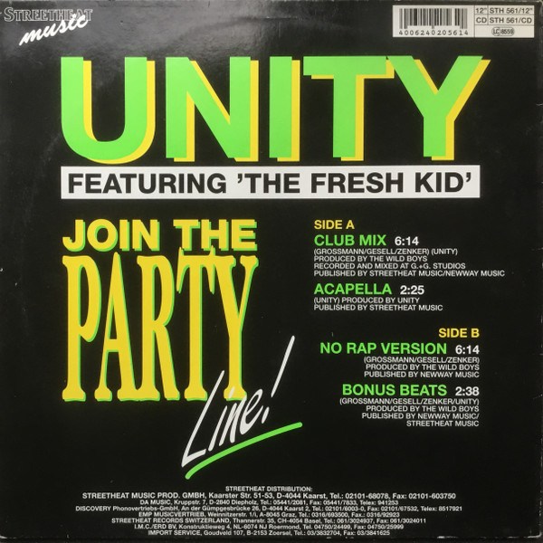 Unity Featuring The Fresh Kid - Join The Party Line ! | Streetheat Music (STH 561) - 2 Unity Featuring The Fresh Kid - Join The Party Line ! | Streetheat Music (STH 561) - 2