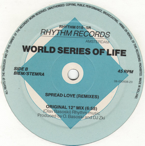 World Series Of Life - Spread Love (Remixes) | Rhythm Records (RHYTHM 018-5R) - 3
