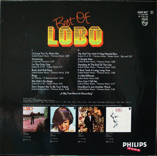Lobo - Best Of Lobo | Philips (6369 807) - 2