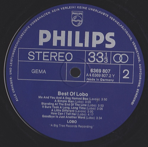 Lobo - Best Of Lobo | Philips (6369 807) - 4