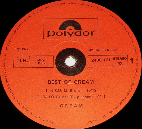 Cream - Best Of Cream | Polydor (2675 087) - 2 Cream - Best Of Cream | Polydor (2675 087) - 2
