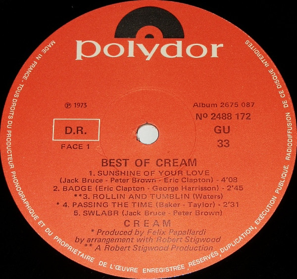 Cream - Best Of Cream | Polydor (2675 087) - 3 Cream - Best Of Cream | Polydor (2675 087) - 3