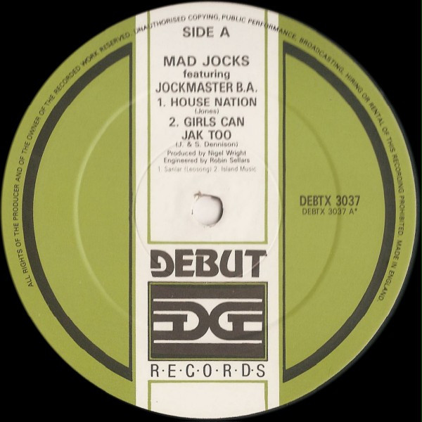 Mad Jocks Featuring Jockmaster B.A. - Jock Mix 1 | Debut Edge Records (DEBTX 3037) - 2 Mad Jocks Featuring Jockmaster B.A. - Jock Mix 1 | Debut Edge Records (DEBTX 3037) - 2
