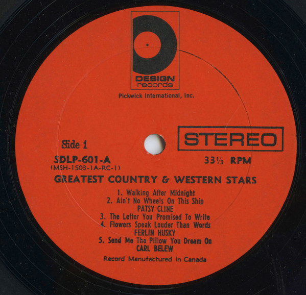 Various - Greatest Country & Western Stars | Design Records (DLP-601) - 3 Various - Greatest Country & Western Stars | Design Records (DLP-601) - 3