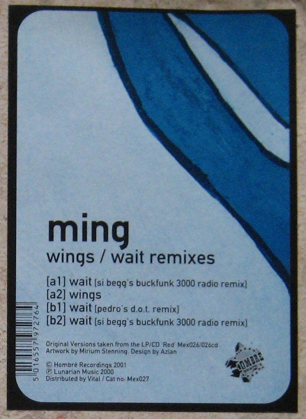 Ming - Wings / Wait Remixes | Hombré (Mex027) - 2