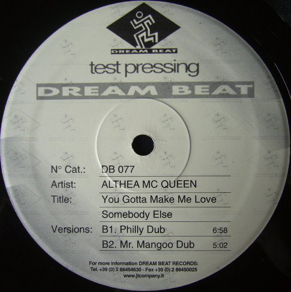 Althea McQueen - You Gotta Make Me Love Somebody Else | Dream Beat (DB 077) - 2 Althea McQueen - You Gotta Make Me Love Somebody Else | Dream Beat (DB 077) - 2